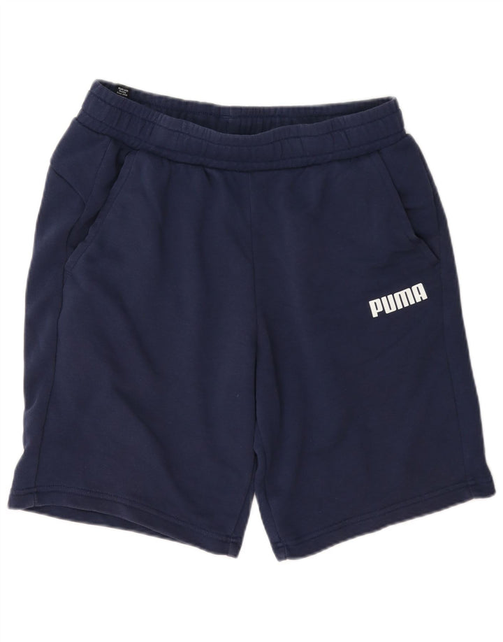 Męskie spodenki sportowe Puma z grafiką, średnie, granatowe, bawełniane