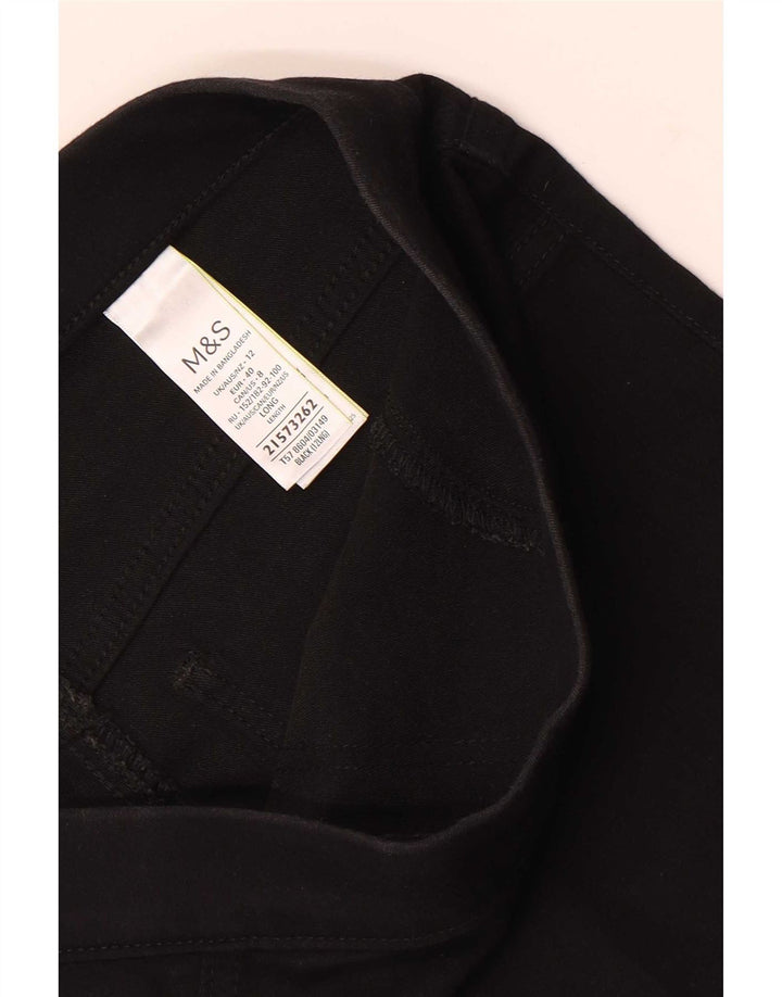 Marks & Spencer Damskie jeansy Jegging UK 12 Medium W30 L30 Czarna bawełna