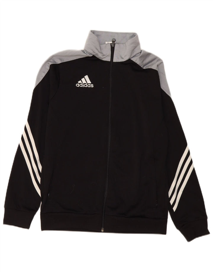 Adidas Chłopięca bluza dresowa Top 13-14 lat XL Czarny poliester z blokami kolorów