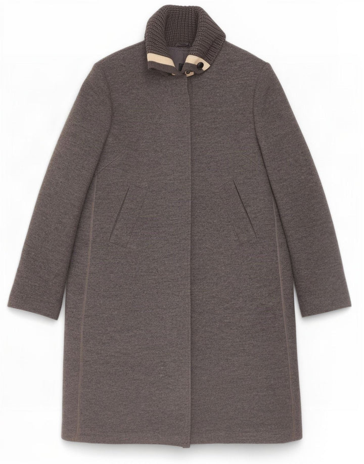 Płaszcz damski Fay UK 18 XL, szara, dziewicza wełna