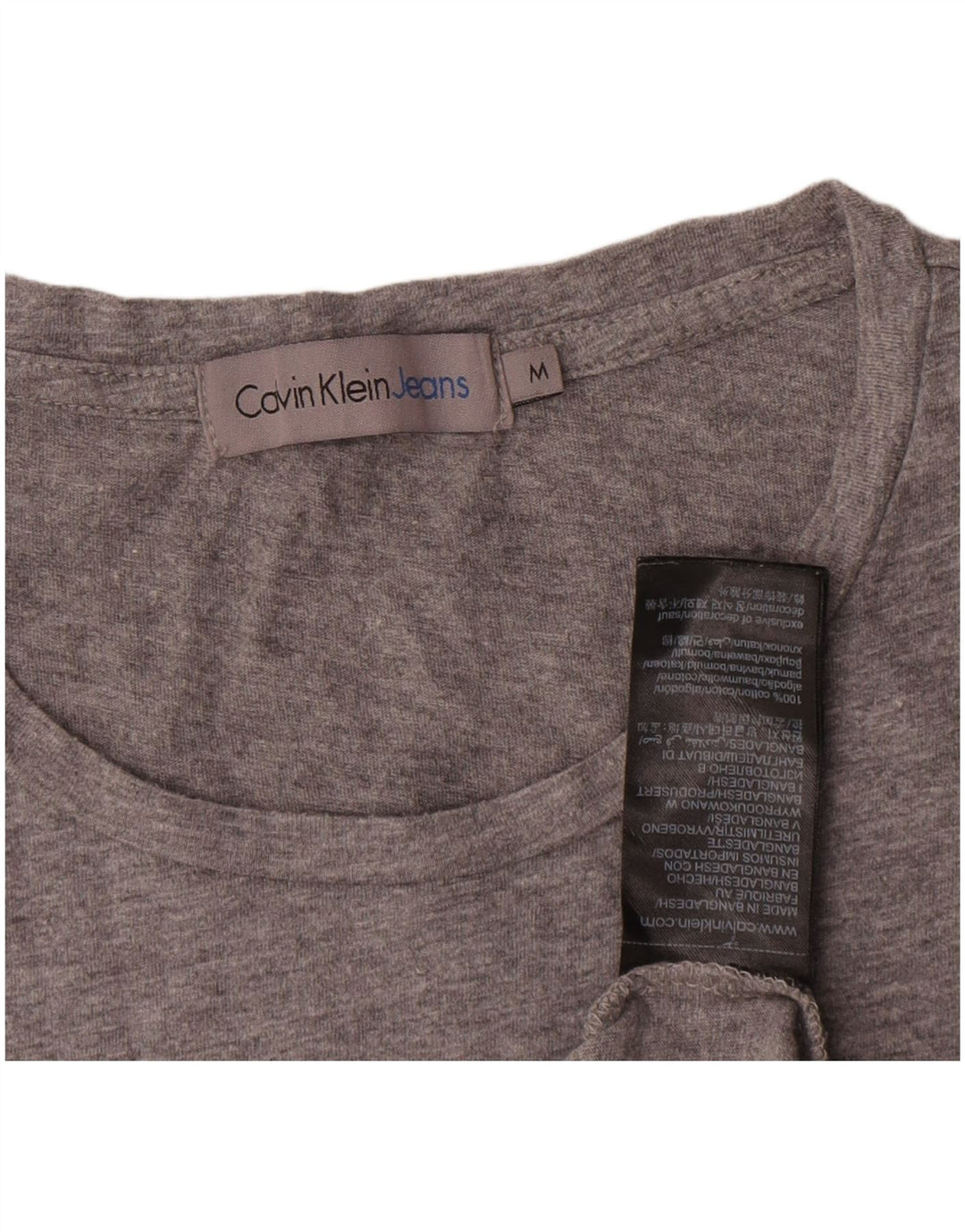 Męska koszulka T-shirt Calvin Klein Jeans, średnia szara bawełna