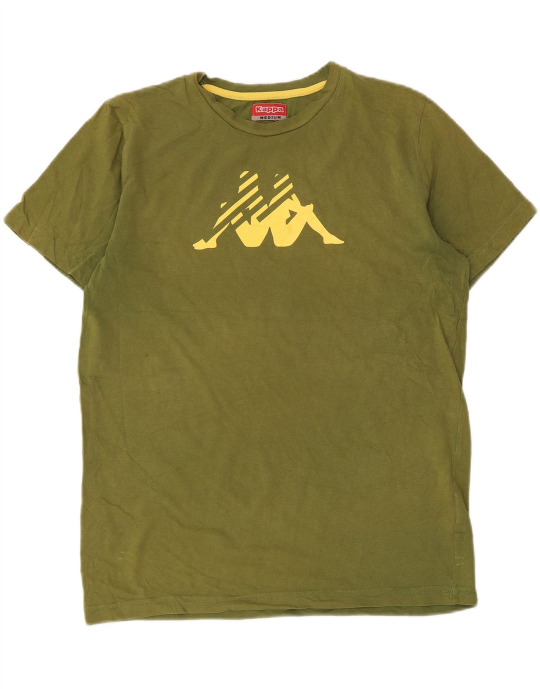 Męski T-shirt z grafiką Kappa, średni khaki
