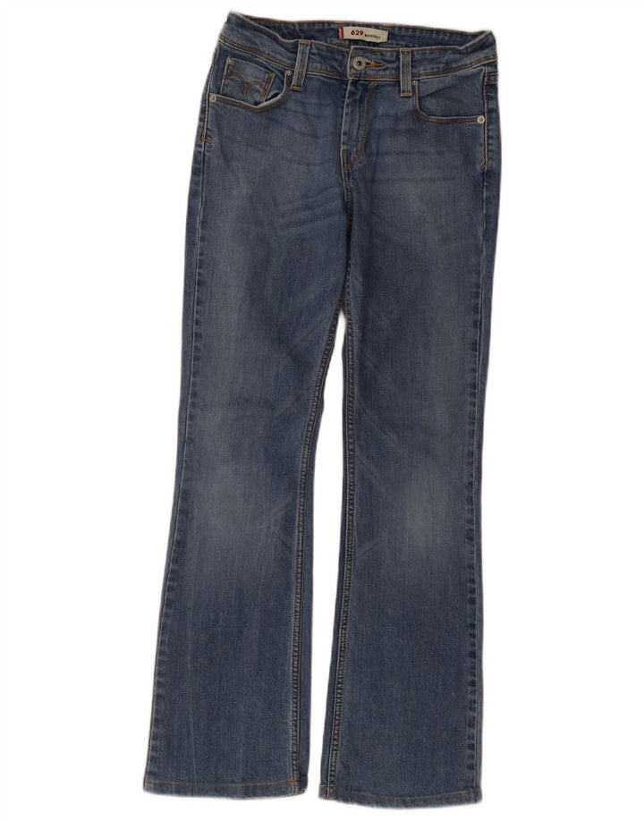 Damskie jeansy Levi's 629 Bootcut W26 L32 Niebieska bawełna