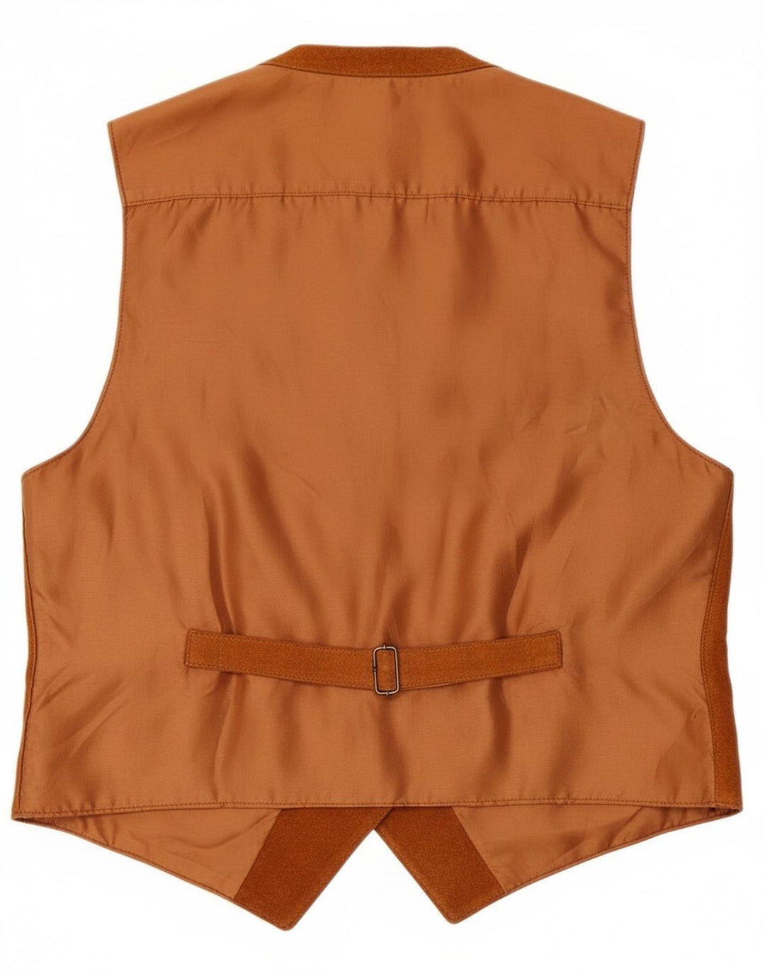 Vintage damska zamszowa kamizelka UK 16 duża brązowa skóra