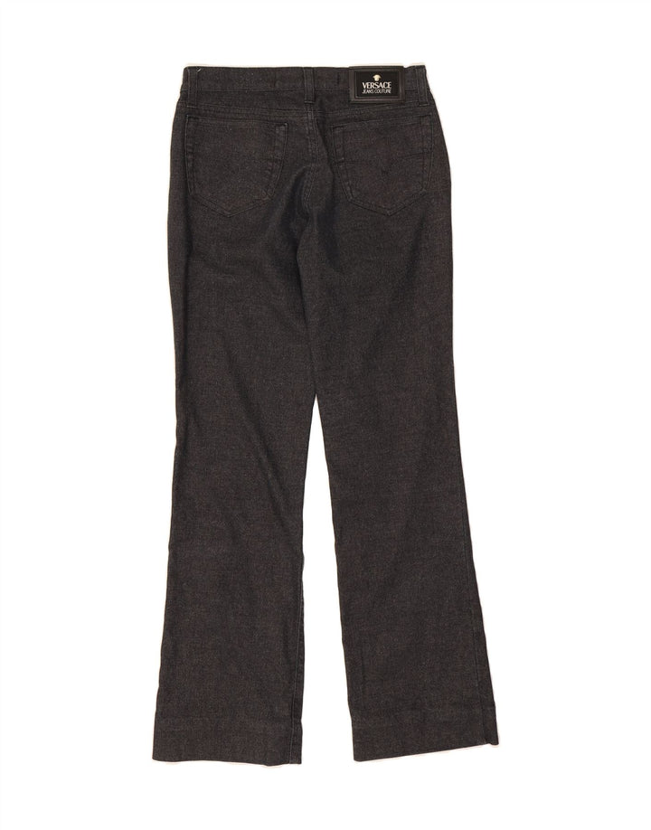 VERSACE Womens Bootcut Casual Trousers W29 L30  Black Cotton Vintage Versace and Second-Hand Versace from Messina Hembry 