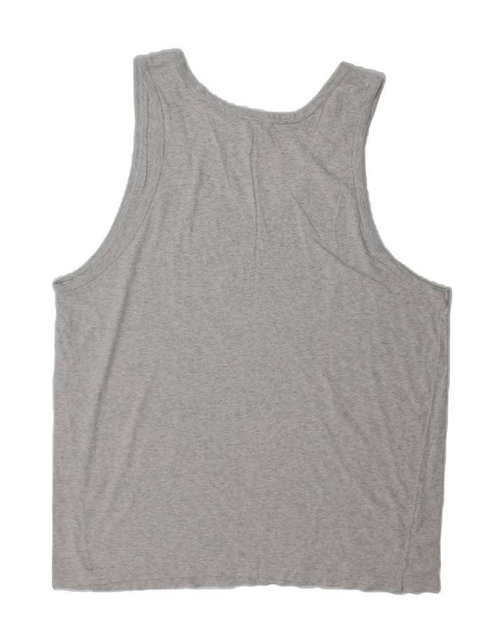 COLMAR Mens Graphic Vest Top 2XL Grey Cotton Vintage Colmar and Second-Hand Colmar from Messina Hembry 