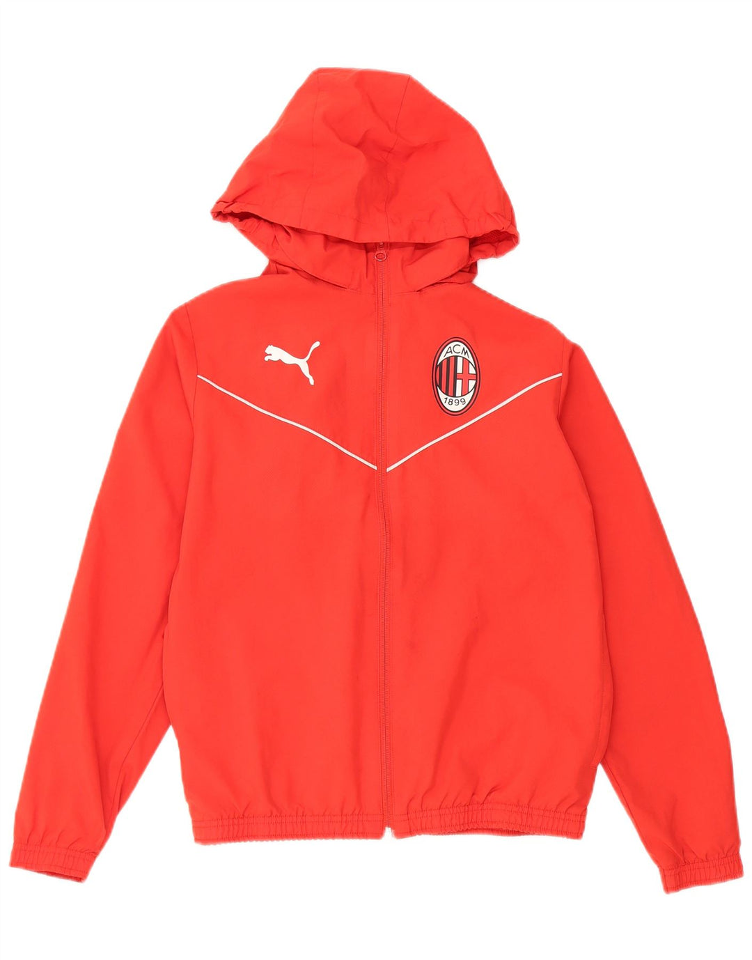 Chłopięca bluza dresowa z kapturem Puma AC Milan 13-14 lat, czerwona, poliester