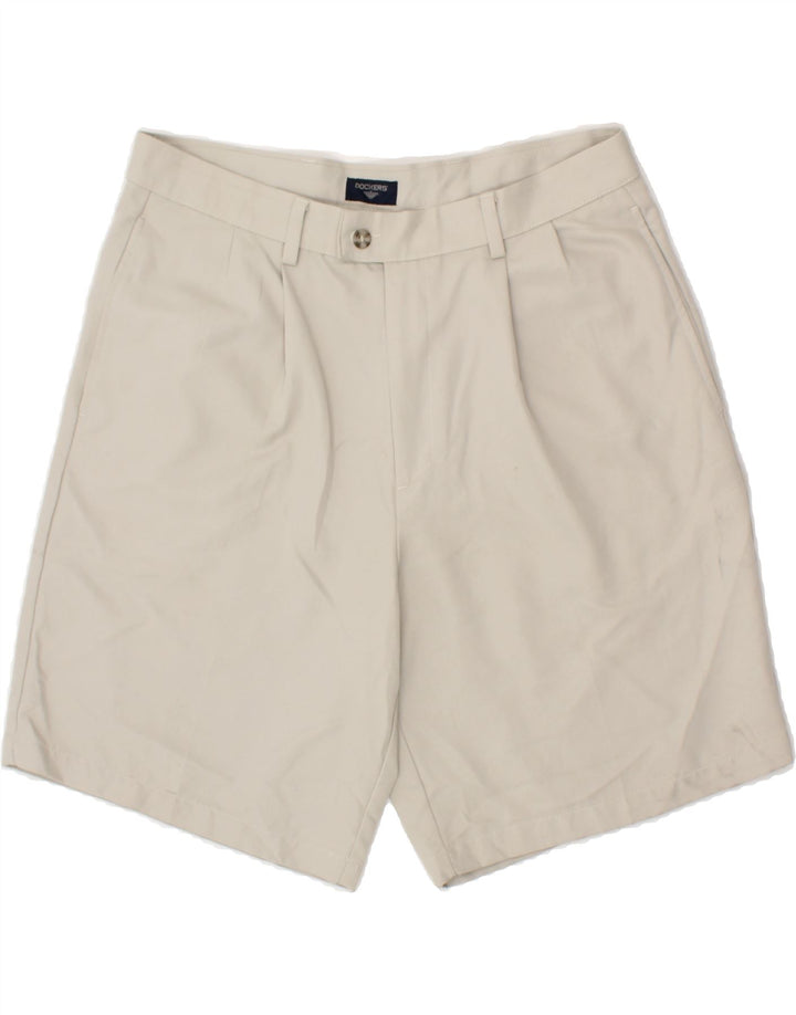DOCKERS Mens Chino Shorts W34 Large Grey Polyester Vintage Dockers and Second-Hand Dockers from Messina Hembry 