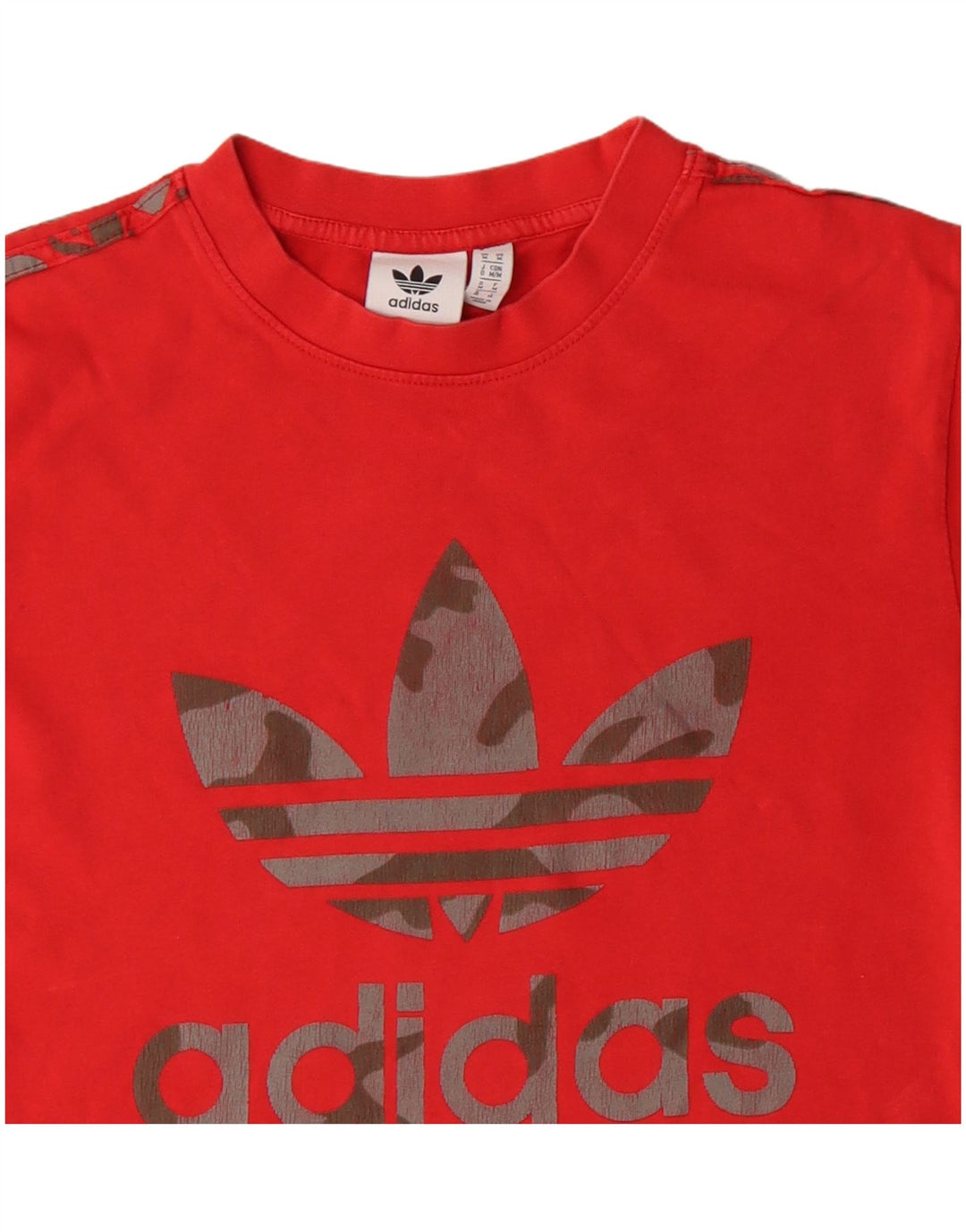 Męska koszulka z grafiką Adidas, średnia, czerwona bawełna