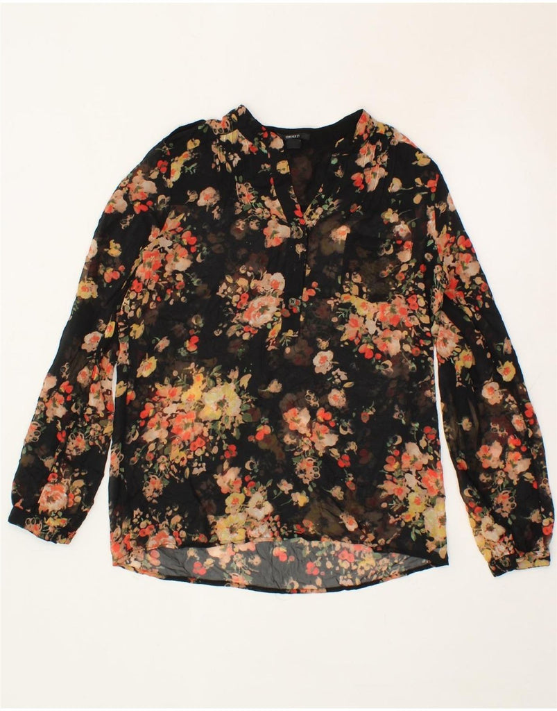 FOREVER 21 Womens Long Sleeve Blouse Top UK 10 Small Black Floral Vintage Forever 21 and Second-Hand Forever 21 from Messina Hembry 