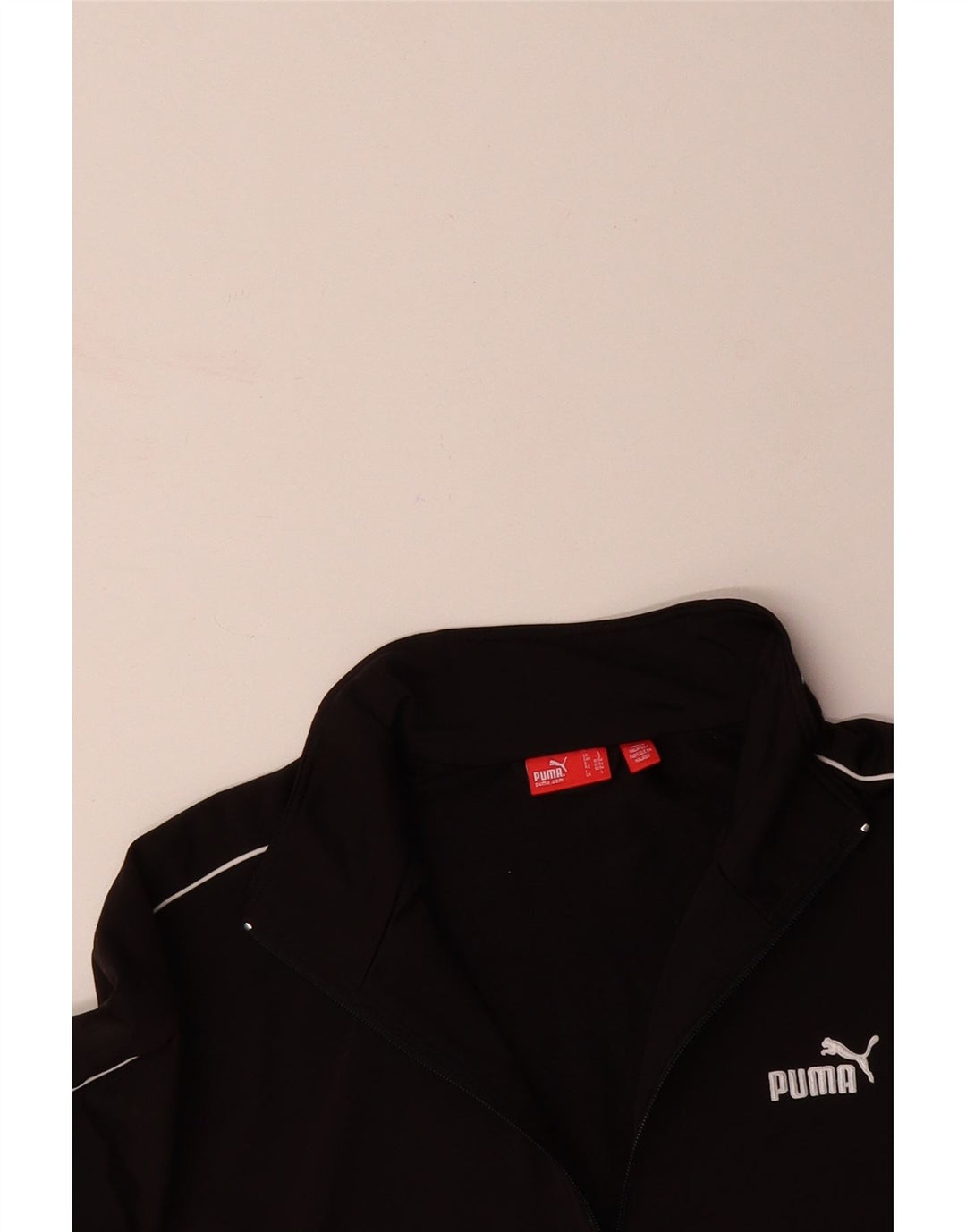 PUMA Mens Tracksuit Top Jacket Large Black Polyester