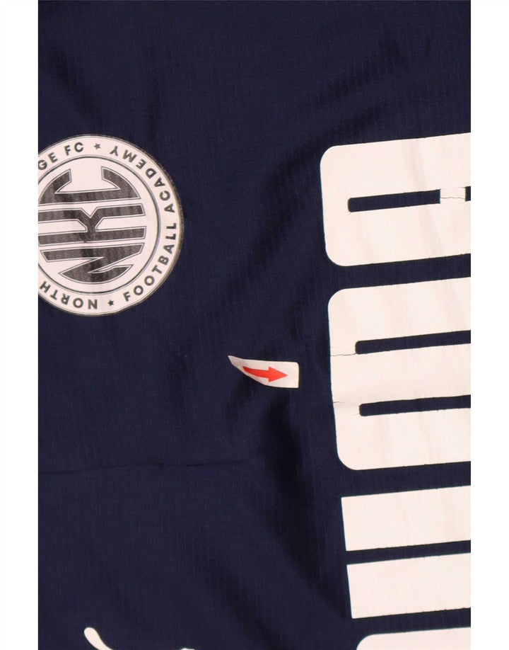 Męski dres Puma z grafiką, mały, granatowy, z blokami kolorów