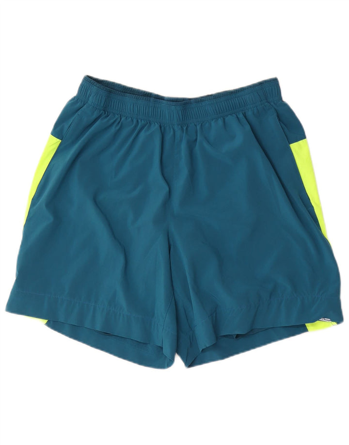 Męskie spodenki sportowe New Balance, duże, niebieskie, z blokami kolorów