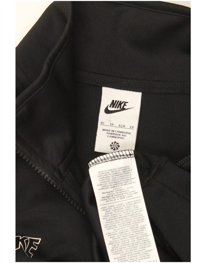 Męska bluza Nike z grafiką i zamkiem błyskawicznym, sweter XS, czarny poliester