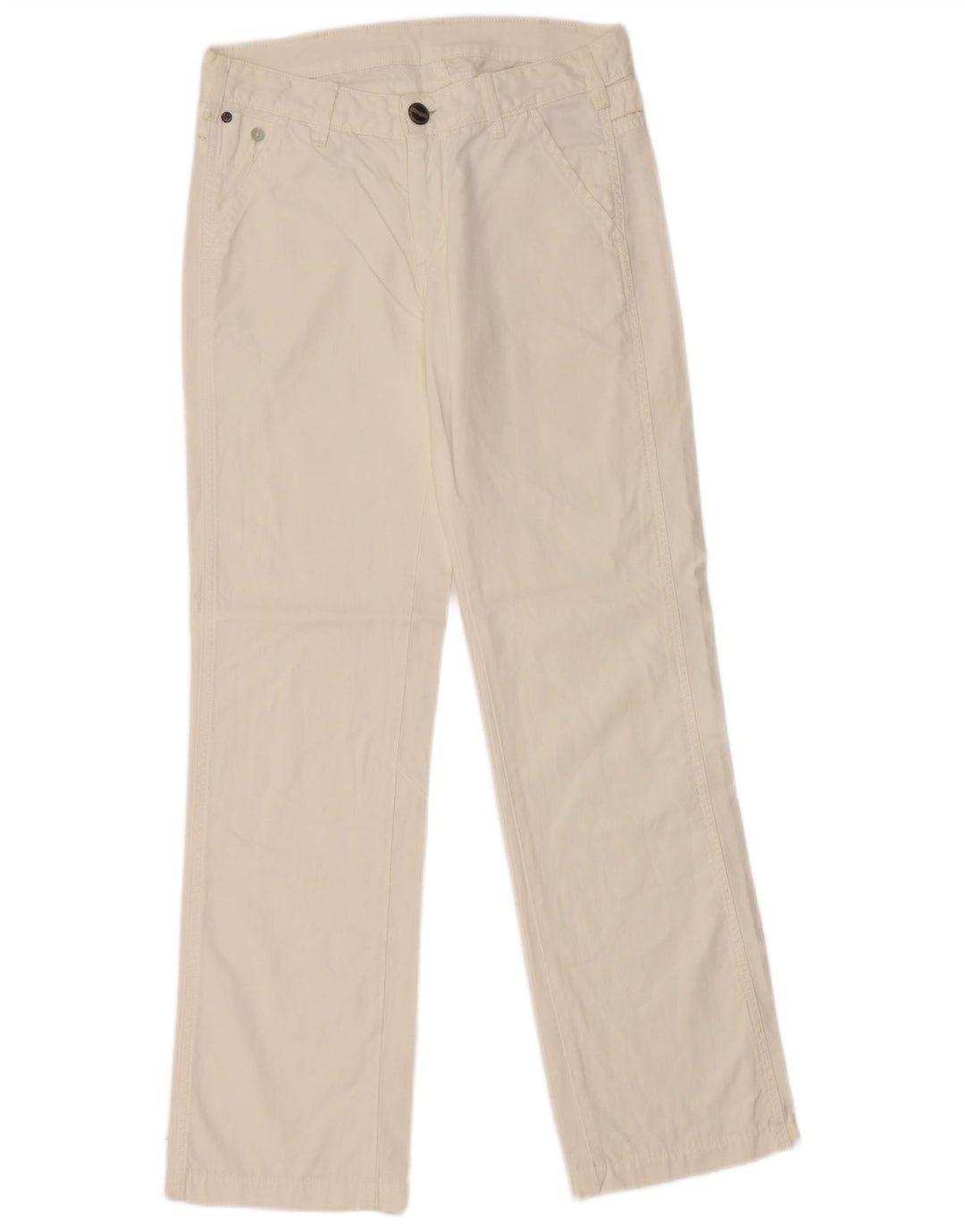 Spodnie damskie WRANGLER Sam Straight Chino W27 L30 Biała bawełna