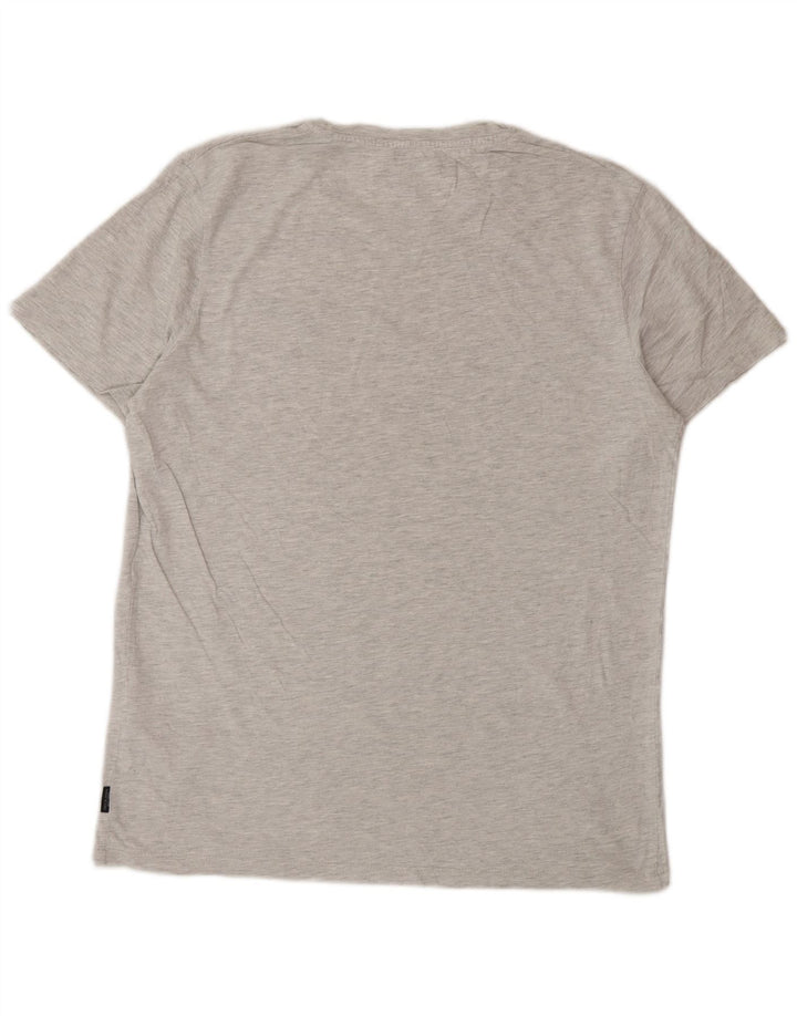 T-shirt męski Jack & Jones, duży, szary, bawełniany w plamki