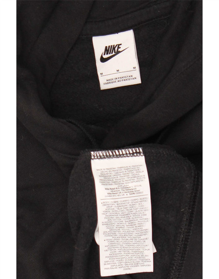 Męski sweter z kapturem Nike z grafiką, średni czarny, bawełniany