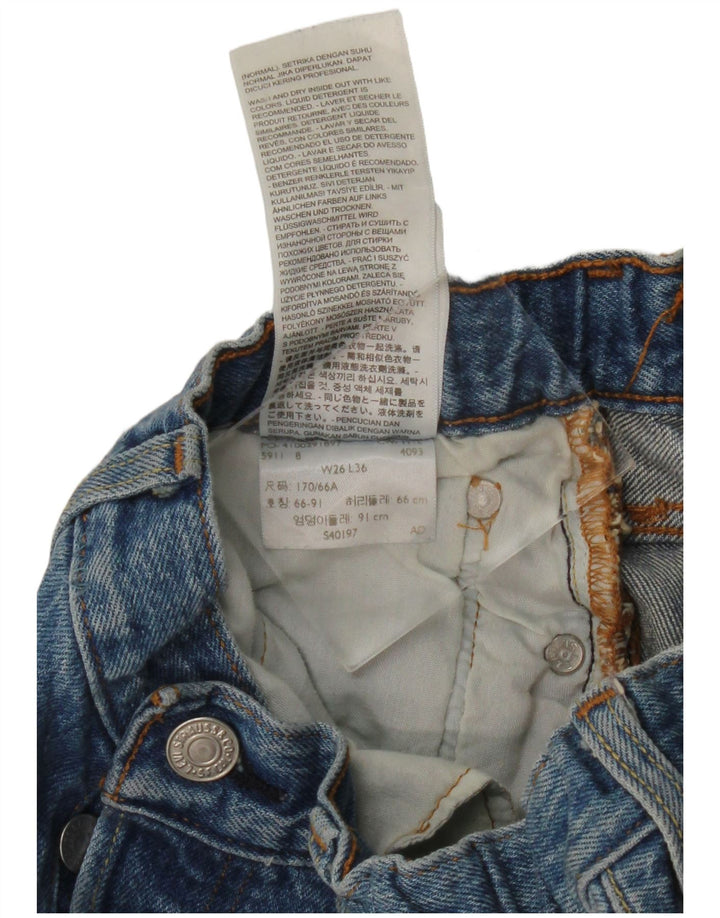 Damskie jeansy Levi's 501 Straight W26 L31 Niebieskie bawełniane