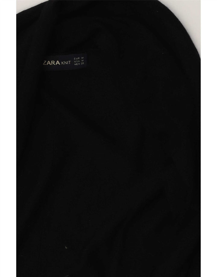 Sweter damski Zara z otwartym kardiganem UK 12, średni czarny