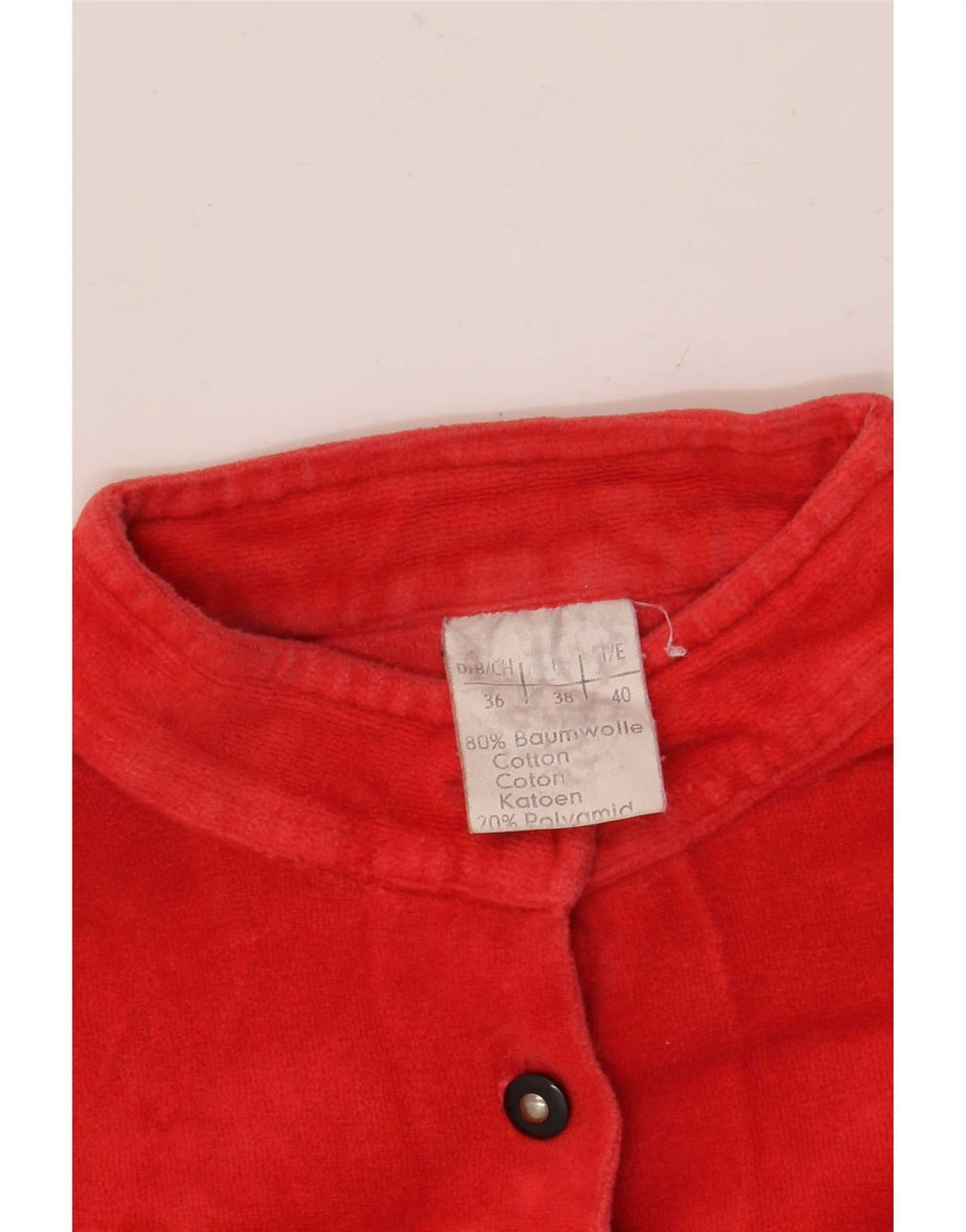 Damska bluza o luźnym kroju w stylu vintage, EU 38, średni czerwony blok kolorów