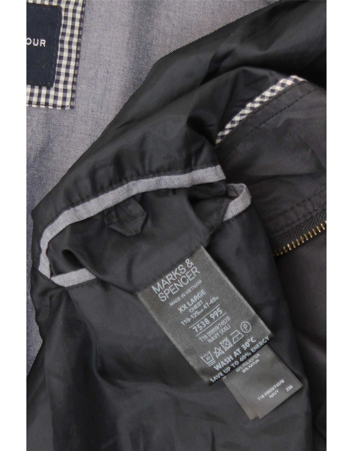 Niebieska kurtka bomberka Marks & Spencer Harbor 2XL, granatowa, poliester