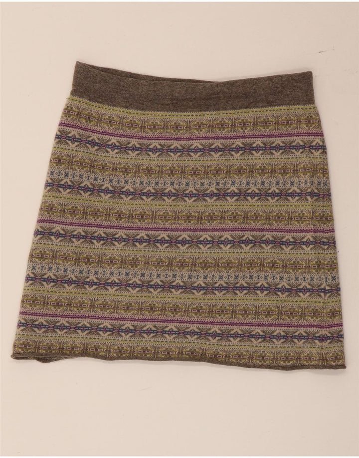 Damska dzianinowa mini spódniczka White Stuff UK 8 Small W30 Wielobarwna Fair Isle