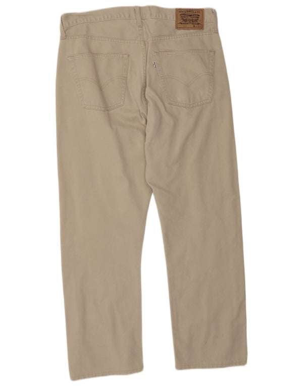 Męskie spodnie Levi's 505 Straight Casual W36 L28 Beżowa bawełna