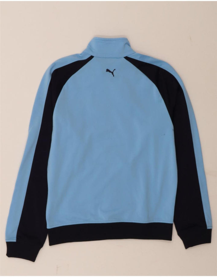 PUMA Boys Tracksuit Top Jacket 11-12 Years  Blue Colourblock Polyester Vintage Puma and Second-Hand Puma from Messina Hembry 