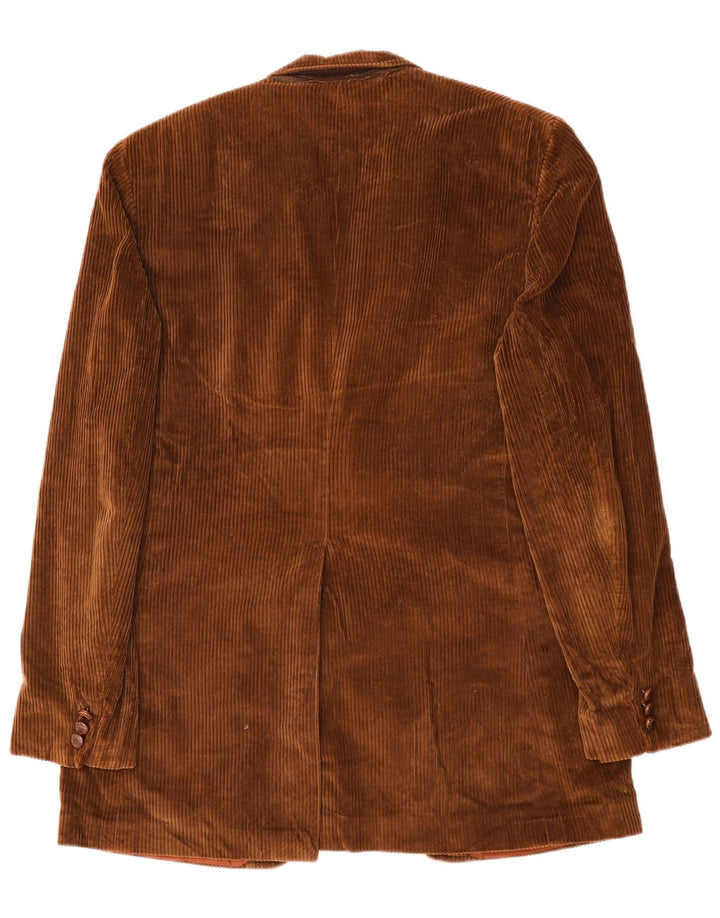 LONDON FOG Męska sztruksowa marynarka zapinana na 2 guziki EU 42 XL, brązowa, bawełniana