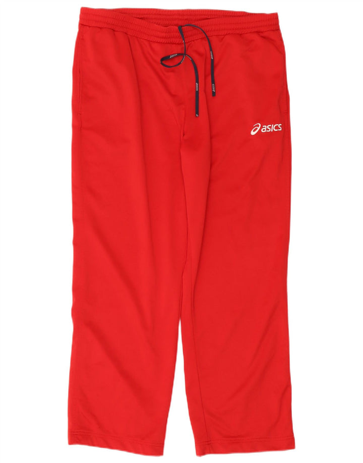 Męskie spodnie dresowe Asics XL, czerwone, poliestrowe