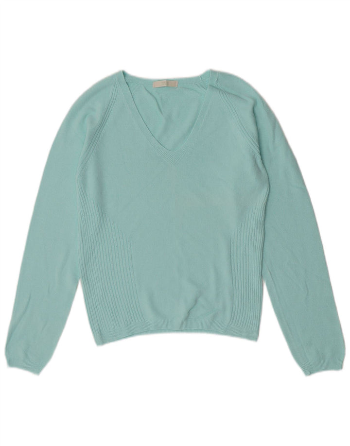 Marks & Spencer Damski sweter z dekoltem w kształcie litery V, UK 14, średni turkus