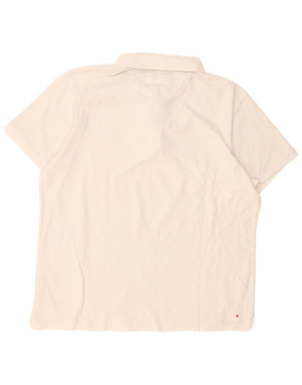Męska koszulka polo Fat Face XL, biała, bawełniana