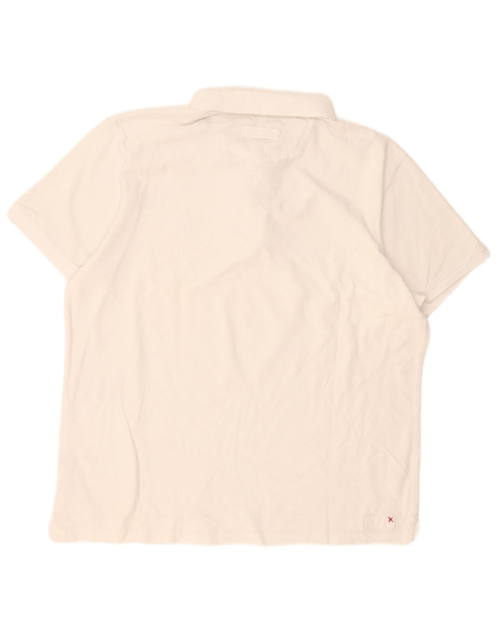 Męska koszulka polo Fat Face XL, biała, bawełniana