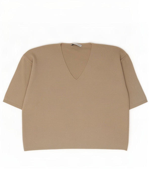 Damska bluzka oversize Zara UK 16, duża, beżowa