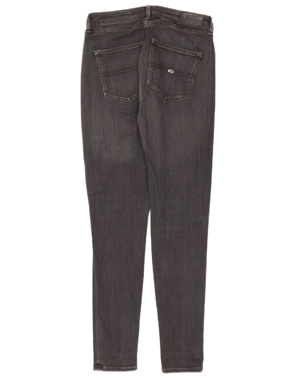 Damskie jeansy Tommy Hilfiger Super Skinny z wysokim stanem W28 L28 Szara bawełna