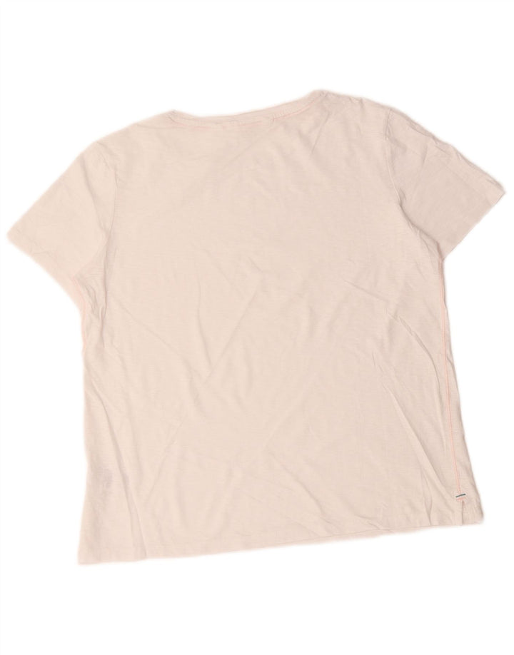 T-shirt damski White Stuff Top UK 12 Średnia biała bawełna