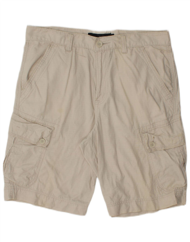 Męskie spodenki cargo Calvin Klein W34, duże, beżowe, bawełniane