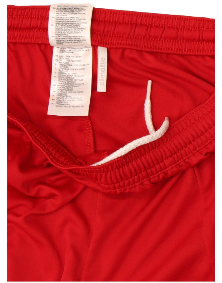 Męskie spodenki sportowe ADIDAS Climalite, mały, czerwony, poliestrowy blok kolorów