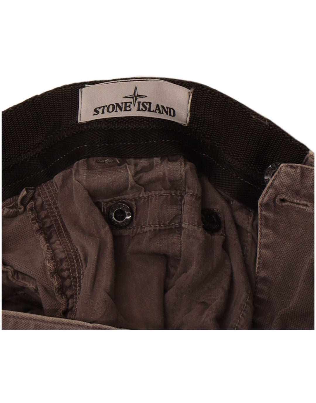 Męskie proste spodnie cargo Stone Island W32 L34 Szara bawełna