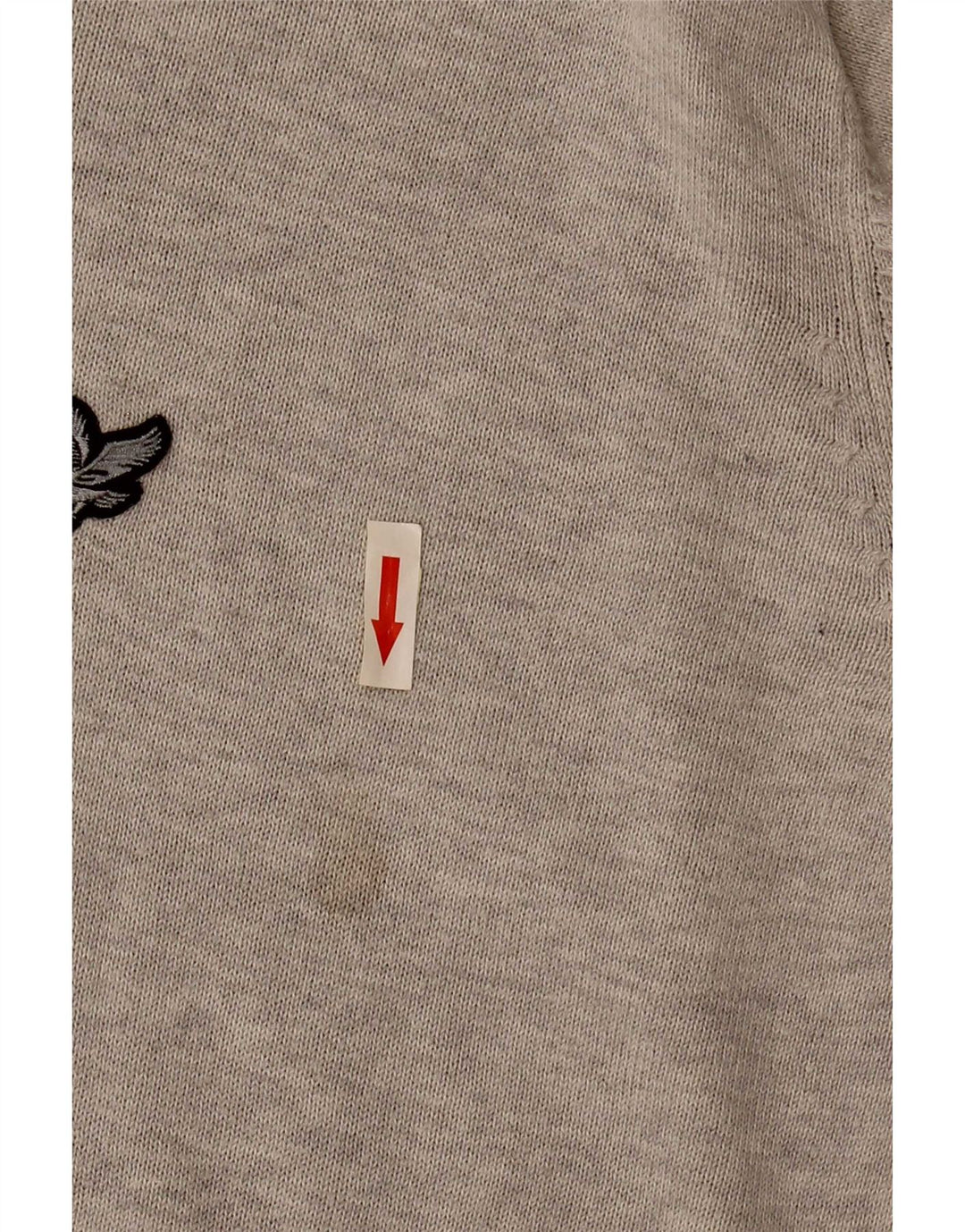 Męski sweter Lyle & Scott Heritage z dekoltem w kształcie litery V, duży, szary, bawełniany