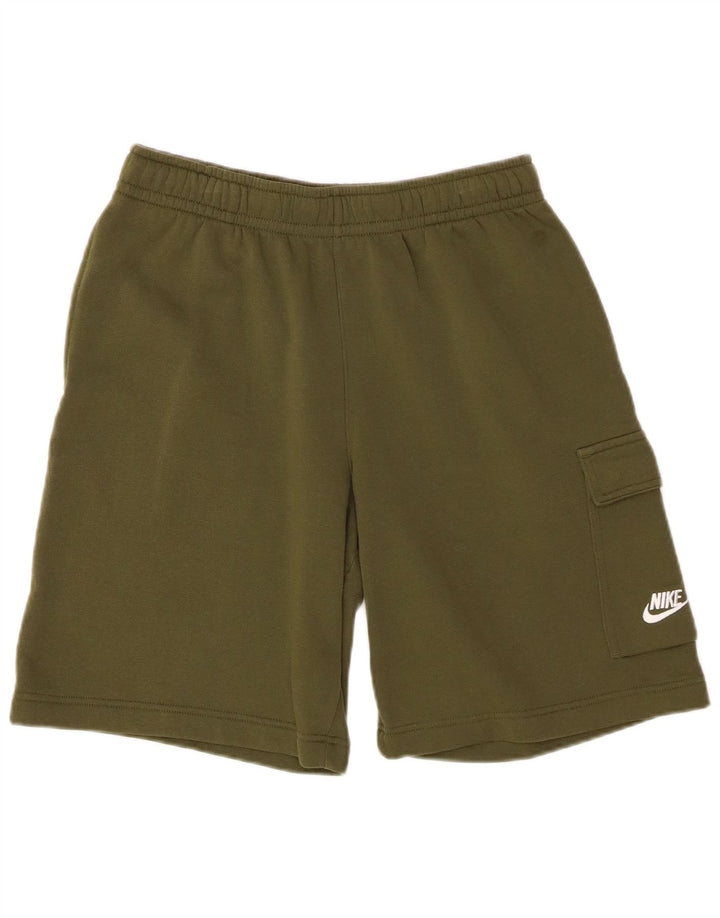 Męskie spodenki sportowe NIKE, małe, bawełniane w kolorze khaki