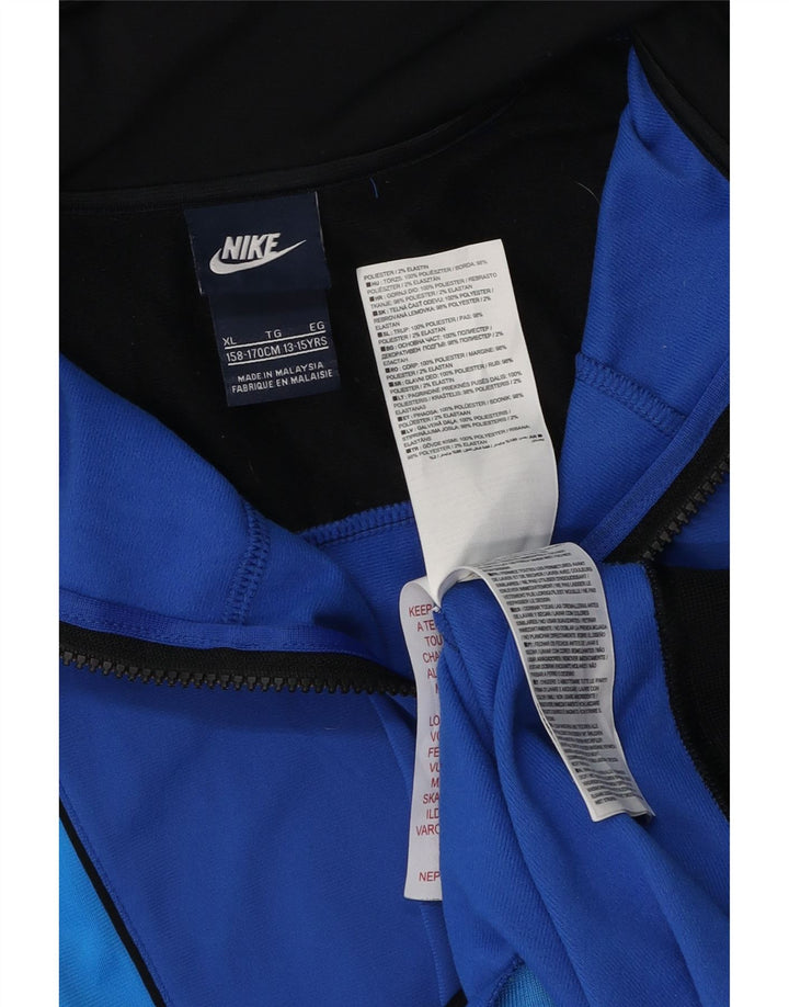 Chłopięca kurtka dresowa Nike 13-14 lat XL, niebieski, poliester z blokami kolorów