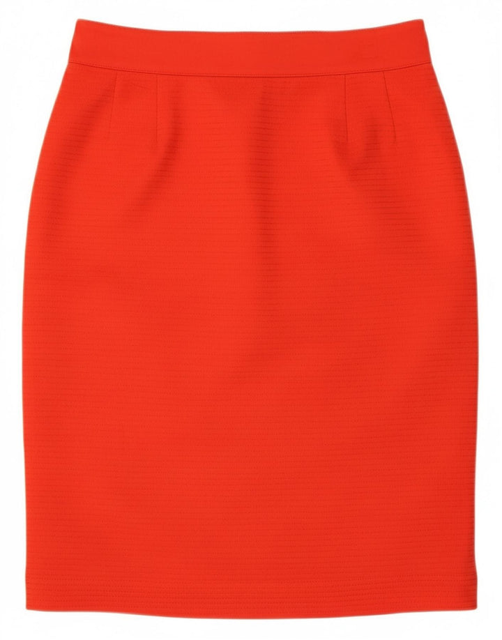 GENNY Womens Pencil Skirt IT 44 Medium W28  Red Wool