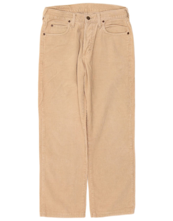 Męskie spodnie sztruksowe LEE o luźnym kroju W30 L26 Beżowa bawełna