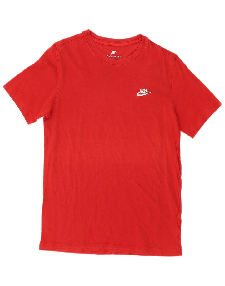 Męski T-shirt NIKE o sportowym kroju, średni czerwony