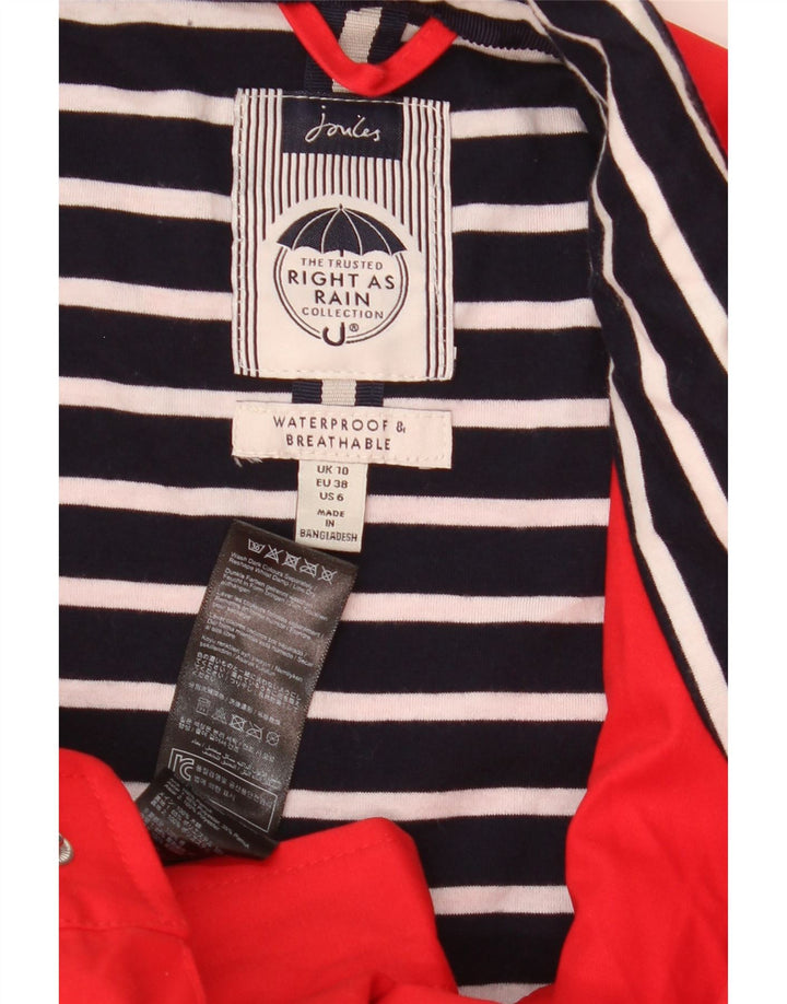 Damska kurtka przeciwdeszczowa Joules Oversize UK 10 Small, czerwona, bawełniana