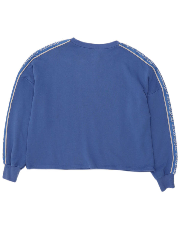 Damska bluza Kappa Tezenis Crop Graphic Jumper UK 12 Średni niebieski
