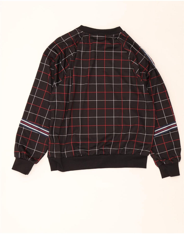 FILA Mens Top Long Sleeve Small Black Check Polyester