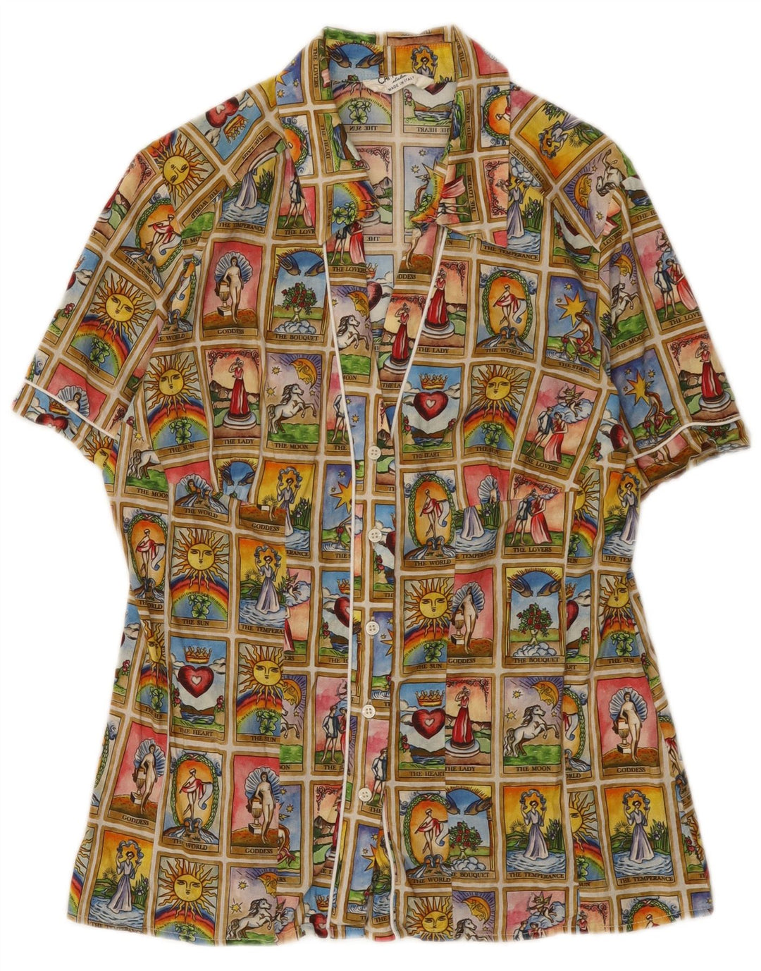 Damska koszulka graficzna Camomilla UK 12 Średni wielobarwny patchwork