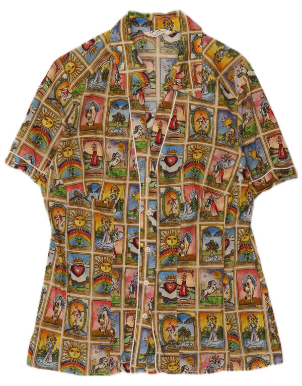 Damska koszulka graficzna Camomilla UK 12 Średni wielobarwny patchwork